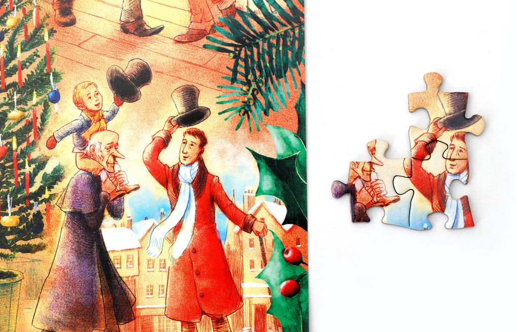 Weitere Ansicht: Die Welt von "Eine Weihnachtsgeschichte" - 1000 Teile Puzzle + Poster