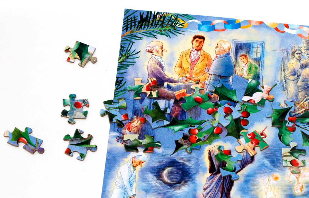 Weitere Ansicht: Die Welt von "Eine Weihnachtsgeschichte" - 1000 Teile Puzzle + Poster