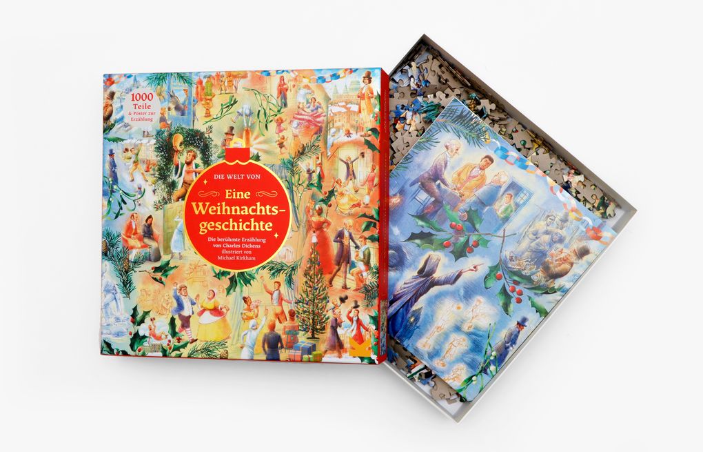 Weitere Ansicht: Die Welt von "Eine Weihnachtsgeschichte" - 1000 Teile Puzzle + Poster
