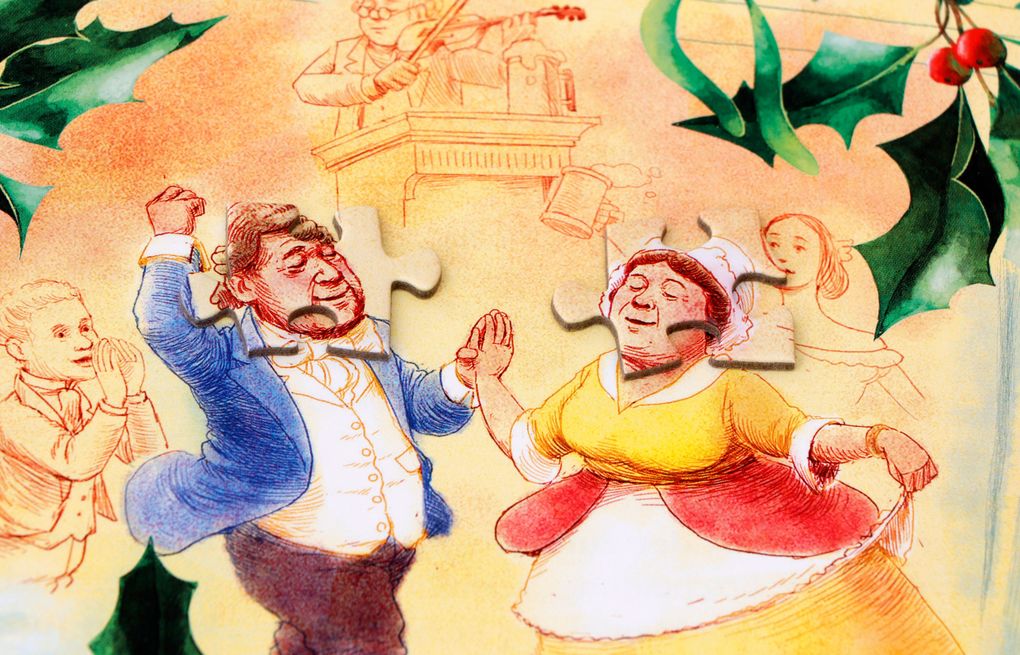 Weitere Ansicht: Die Welt von "Eine Weihnachtsgeschichte" - 1000 Teile Puzzle + Poster