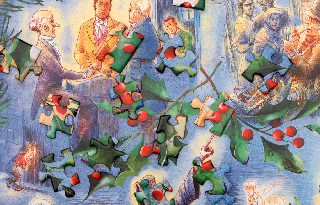 Weitere Ansicht: Die Welt von "Eine Weihnachtsgeschichte" - 1000 Teile Puzzle + Poster