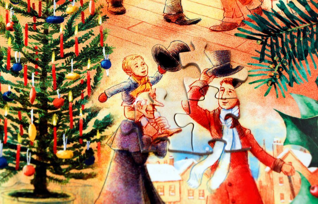 Weitere Ansicht: Die Welt von "Eine Weihnachtsgeschichte" - 1000 Teile Puzzle + Poster
