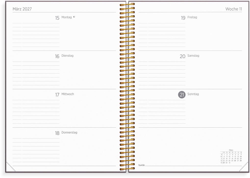 Weitere Ansicht: Organizer & Notes A5 26/27 Weinrot