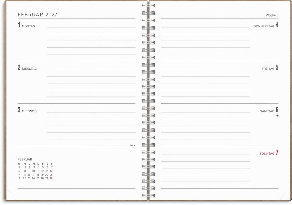 Weitere Ansicht: Kalender 26/27 Senator A5 Twist Braun
