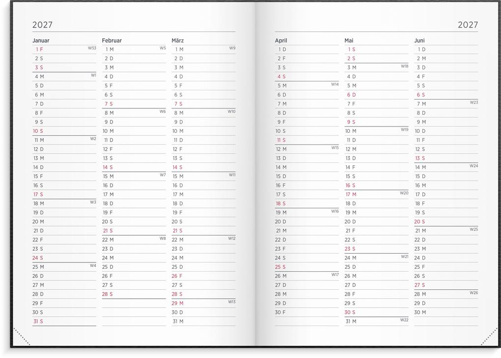 Weitere Ansicht: Kalender 26/27 Senator A5 Vega Schwarz