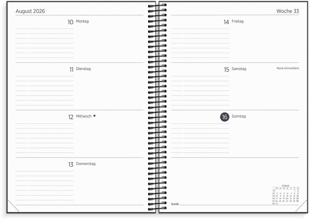 Weitere Ansicht: Organizer & Notes A5 26/27 Schwarz