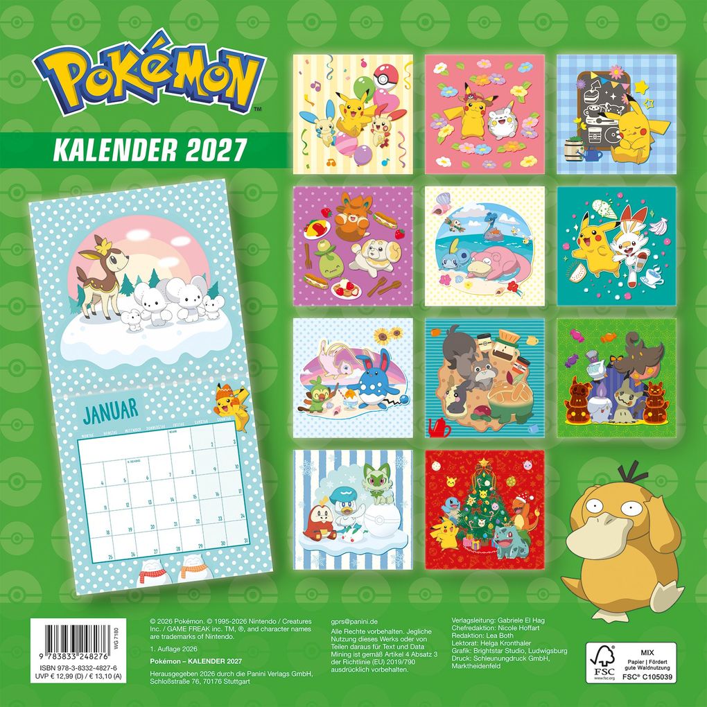 Weitere Ansicht: Pokémon: Kalender 2027 | Pokémon