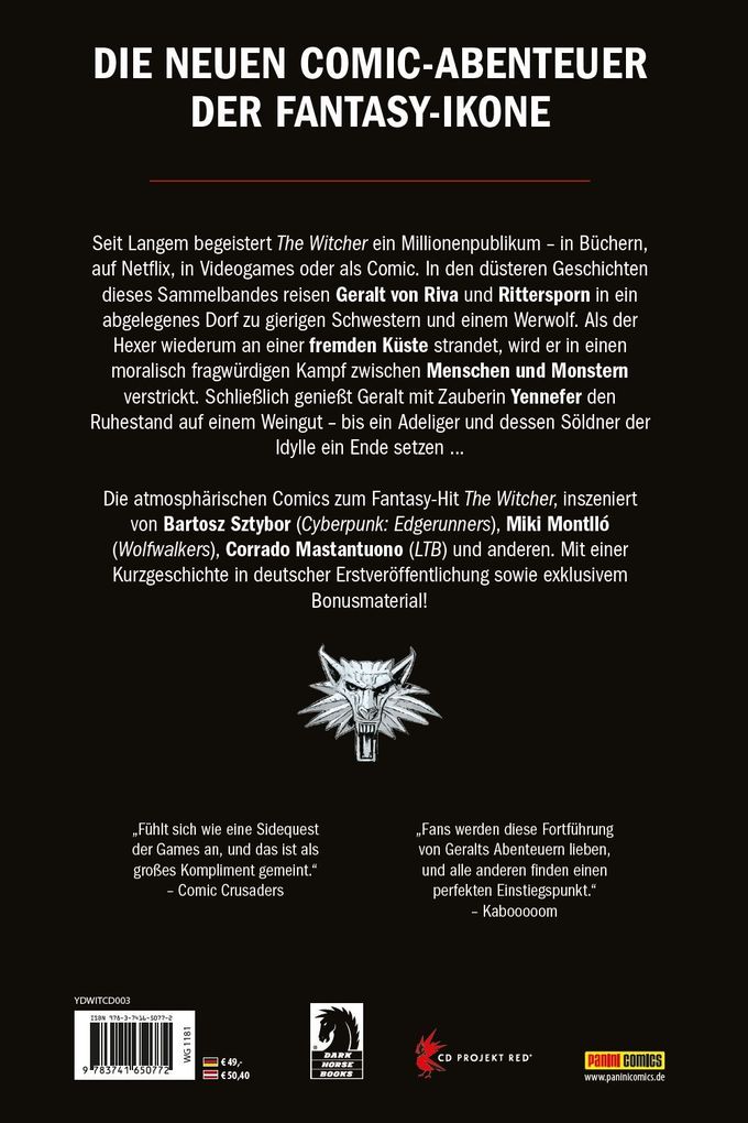 Weitere Ansicht: The Witcher Deluxe Edition | Bartosz Sztybor, Miki Montllo, Nataliia Rerekina, Corrado Mastantuono, Fabio Violante