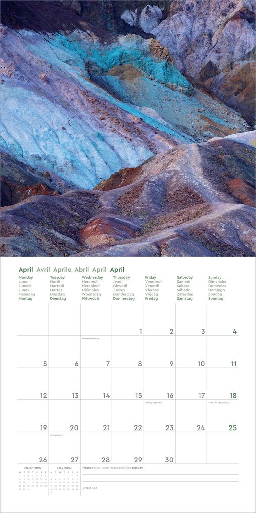 Weitere Ansicht: Farben der Erde - KUNTH Broschurkalender 2027