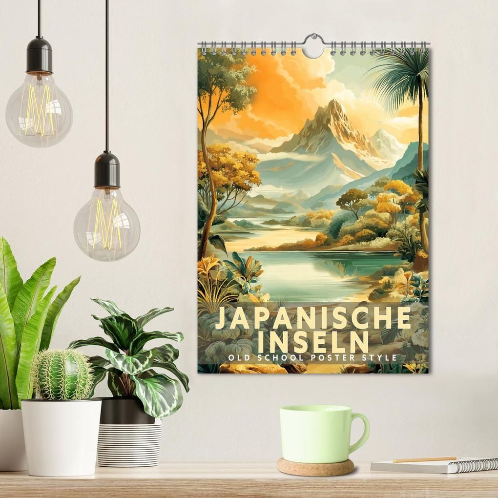 Weitere Ansicht: Japanische Inseln - Old School Poster Style (Wandkalender 2027 DIN A4 hoch), CALVENDO Monatskalender | Val Thoermer, Calvendo