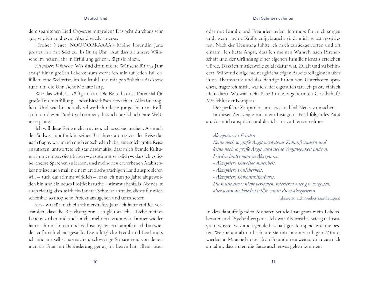 Weitere Ansicht: Im Rollstuhl um die Welt | Nora Welsch