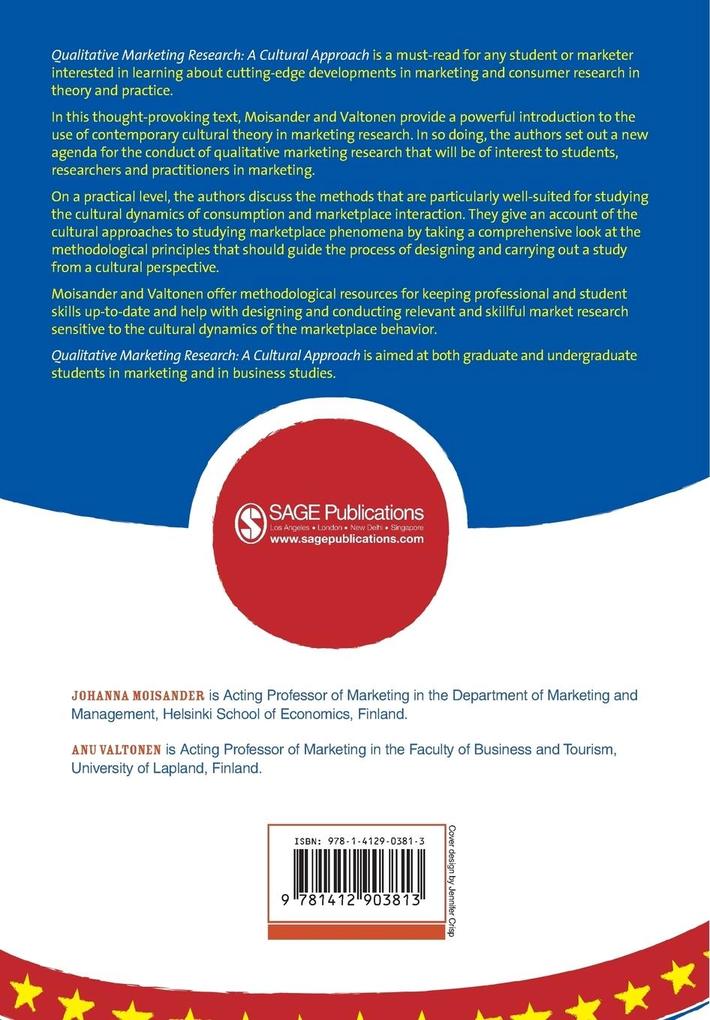 Weitere Ansicht: Qualitative Marketing Research | Johanna Moisander, Anu Valtonen