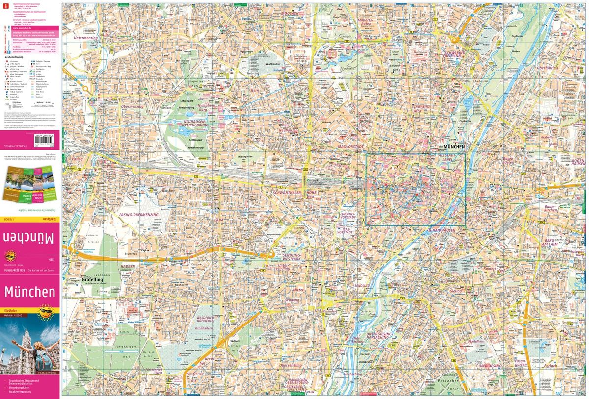 Weitere Ansicht: Publicpress Stadtplan München 1:18.000