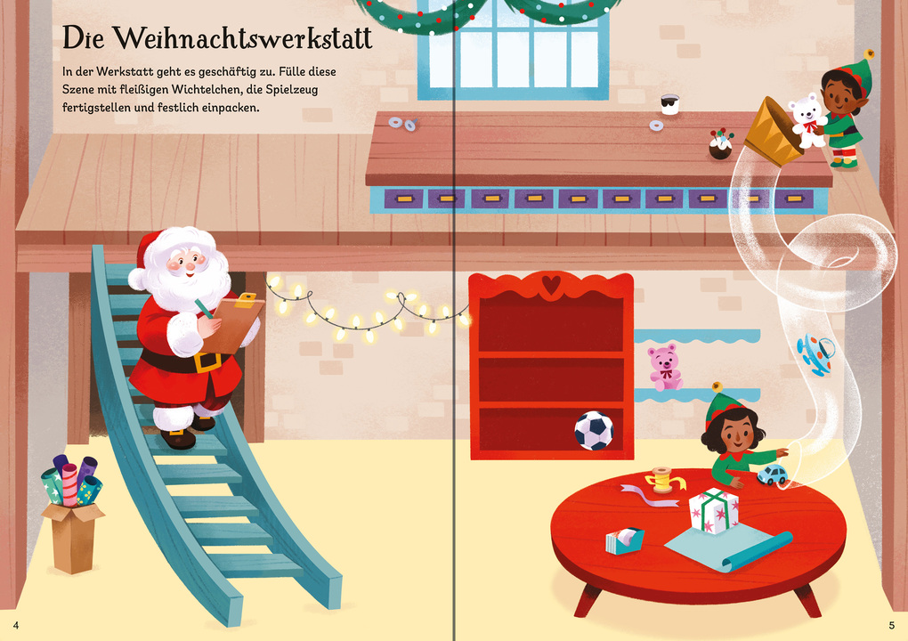 Weitere Ansicht: Meine glitzernde Stickerwelt: Wir besuchen den Weihnachtsmann | Alice Beecham