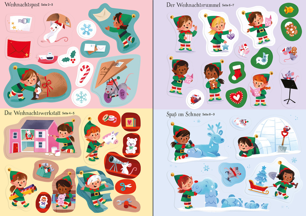 Weitere Ansicht: Meine glitzernde Stickerwelt: Wir besuchen den Weihnachtsmann | Alice Beecham