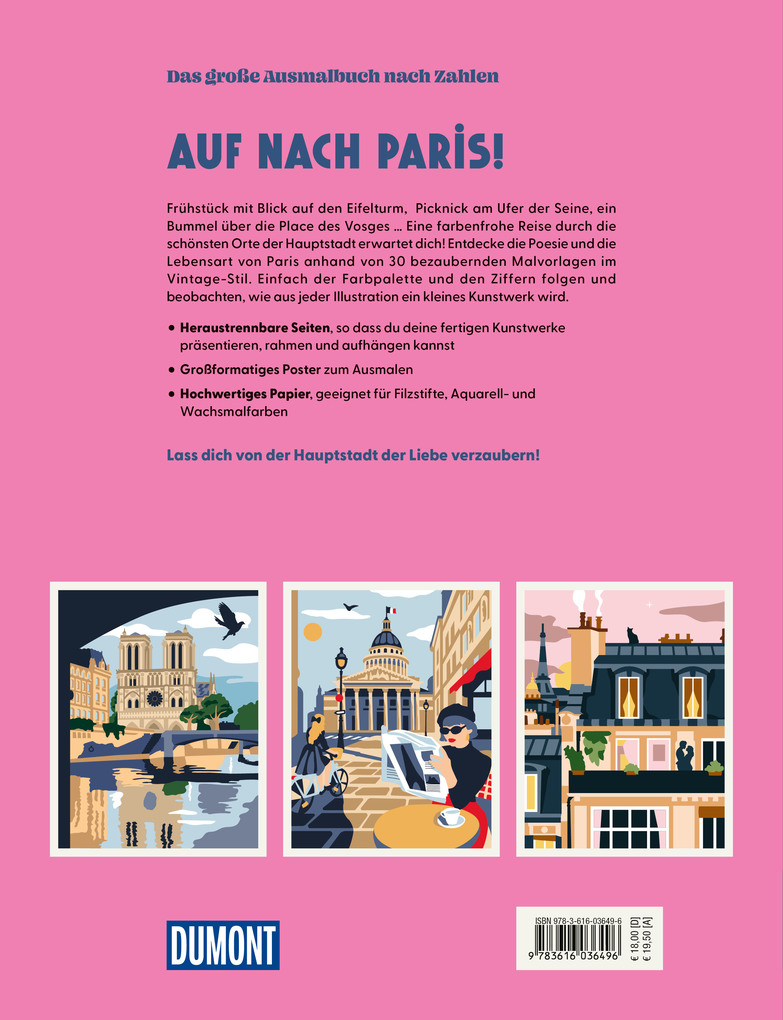 Weitere Ansicht: Paris - Das große Ausmalbuch nach Zahlen | Caroline Drogo