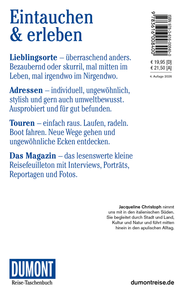 Weitere Ansicht: DUMONT Reise-Taschenbuch Reiseführer Apulien | Jacqueline Christoph
