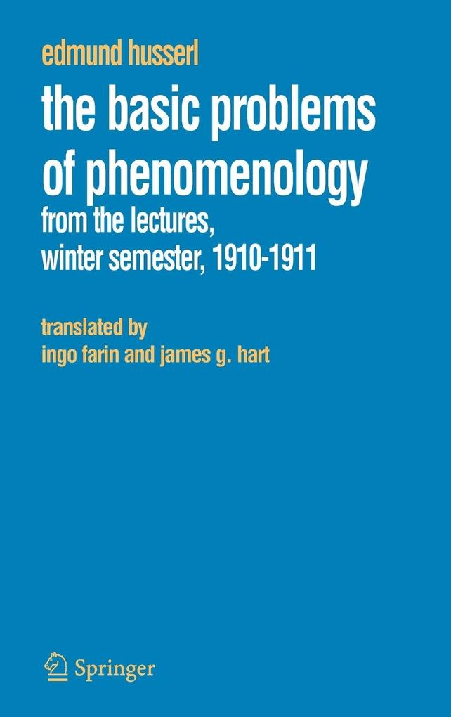 Produktbild: The Basic Problems of Phenomenology | Edmund Husserl