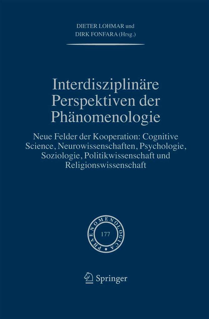Produktbild: Interdisziplinäre Perspektiven der Phänomenologie