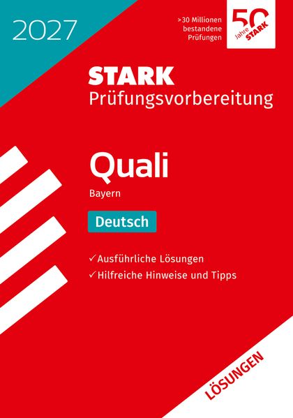 Produktbild: STARK Lösungen zu Deutsch 9. Klasse - Quali Mittelschule 2027 Bayern - Prüfungsvorbereitung