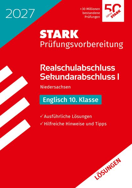 Produktbild: STARK Lösungen zu Englisch - Realschulabschluss 2027 Niedersachsen - Prüfungsvorbereitung
