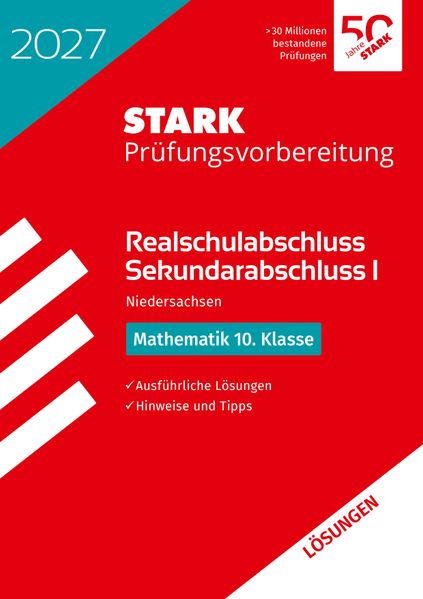 Produktbild: STARK Lösungen zu Mathematik - Realschulabschluss 2027 Niedersachsen - Prüfungsvorbereitung