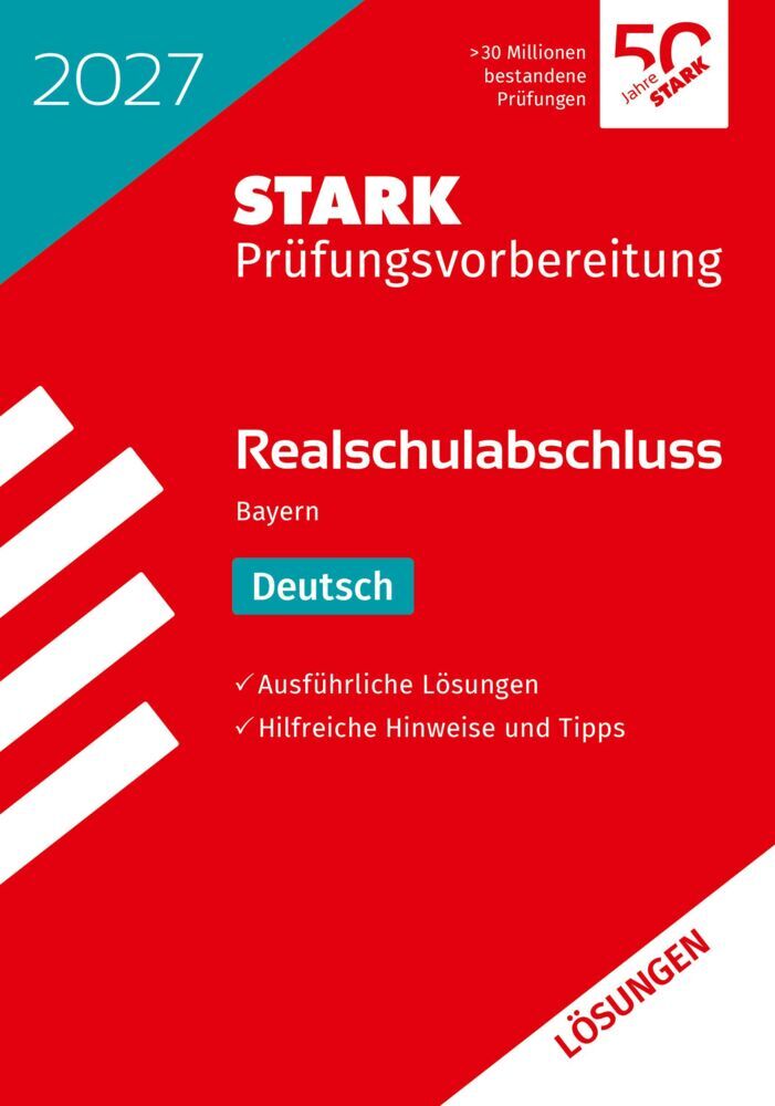 Produktbild: STARK Lösungen zu Deutsch - Realschulabschluss 2027 Bayern - Prüfungsvorbereitung inkl. Basistraining