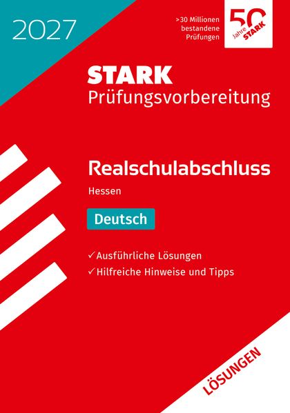 Produktbild: STARK Lösungen zu Deutsch - Realschulabschluss 2027 Hessen - Prüfungsvorbereitung