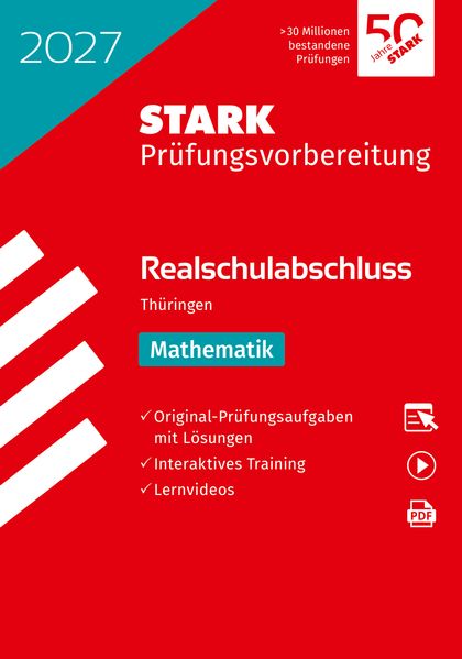 Produktbild: STARK Mathematik - Realschulabschluss 2027 Thüringen - Prüfungsvorbereitung