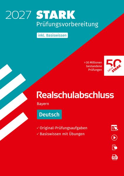 Produktbild: STARK Deutsch - Realschulabschluss 2027 Bayern - Prüfungsvorbereitung inkl. Basistraining