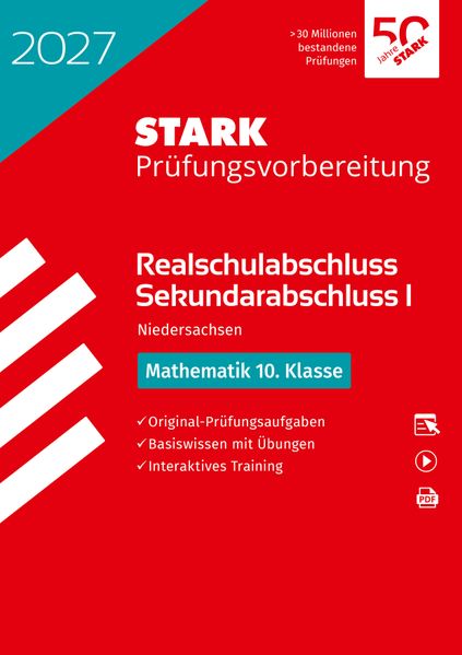 Produktbild: STARK Mathematik - Realschulabschluss 2027 Niedersachsen - Prüfungsvorbereitung