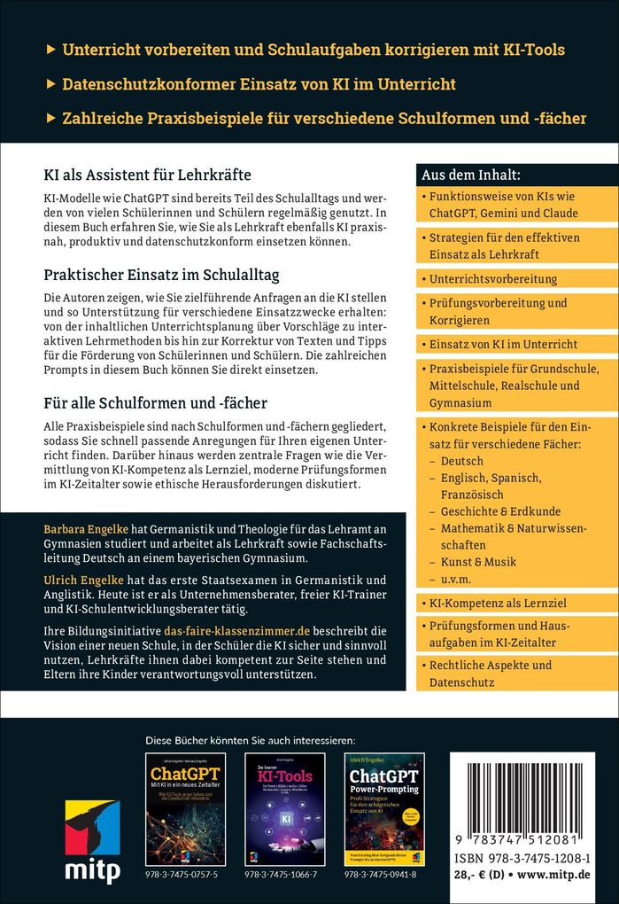 Weitere Ansicht: ChatGPT & Co. in der Schule | Ulrich Engelke, Barbara Engelke
