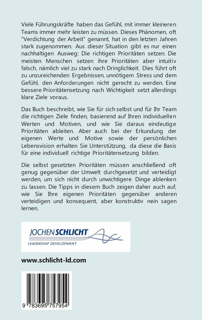 Weitere Ansicht: Prioritäten richtig setzen | Jochen Schlicht