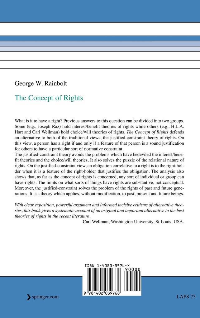 Weitere Ansicht: The Concept of Rights | George W. Rainbolt