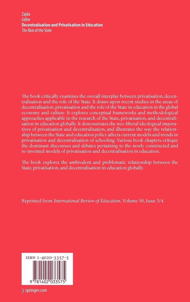Weitere Ansicht: Decentralisation and Privatisation in Education