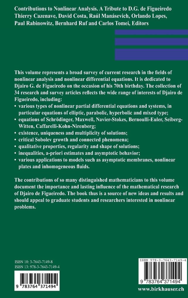 Weitere Ansicht: Contributions to Nonlinear Analysis