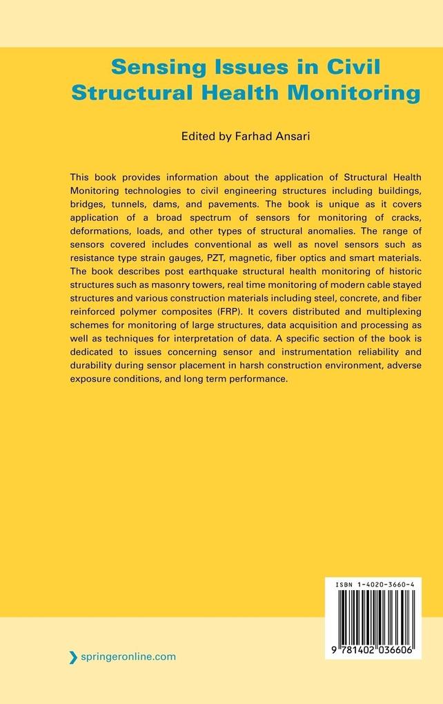 Weitere Ansicht: Sensing Issues in Civil Structural Health Monitoring