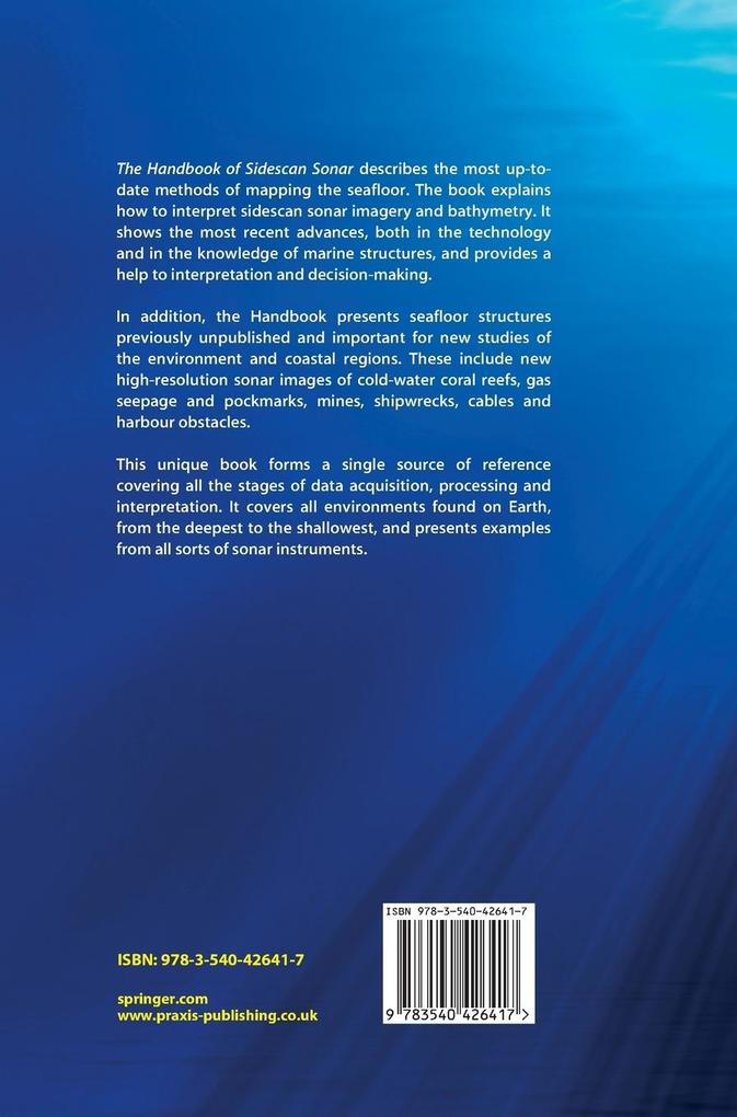 Weitere Ansicht: The Handbook of Sidescan Sonar | Philippe Blondel