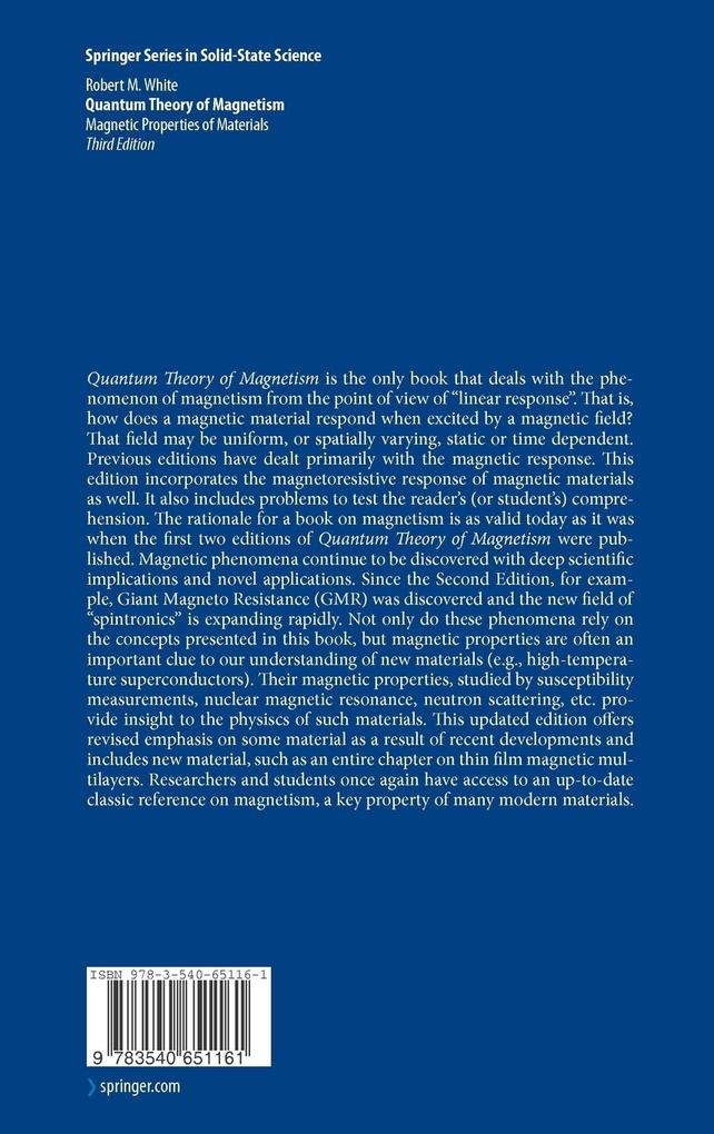 Weitere Ansicht: Quantum Theory of Magnetism | Robert M. White