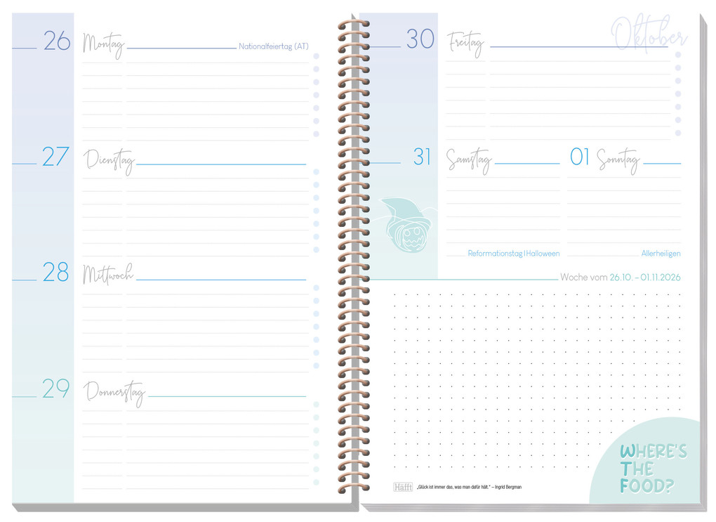 Weitere Ansicht: Häfft College-Timer A5 26/27 - Schülerkalender [Wild Blossoms]