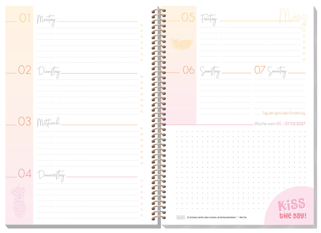 Weitere Ansicht: Häfft College-Timer A5 26/27 - Schülerkalender [Wild Blossoms]