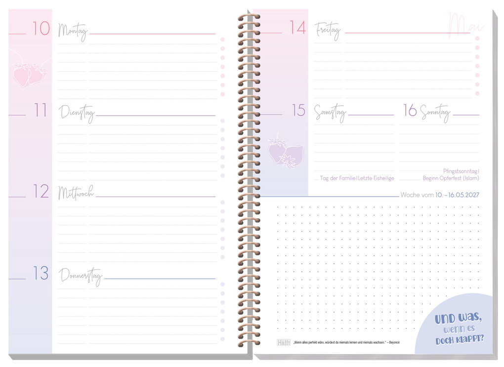 Weitere Ansicht: Häfft College-Timer A5 26/27 - Schülerkalender [Wild Blossoms]