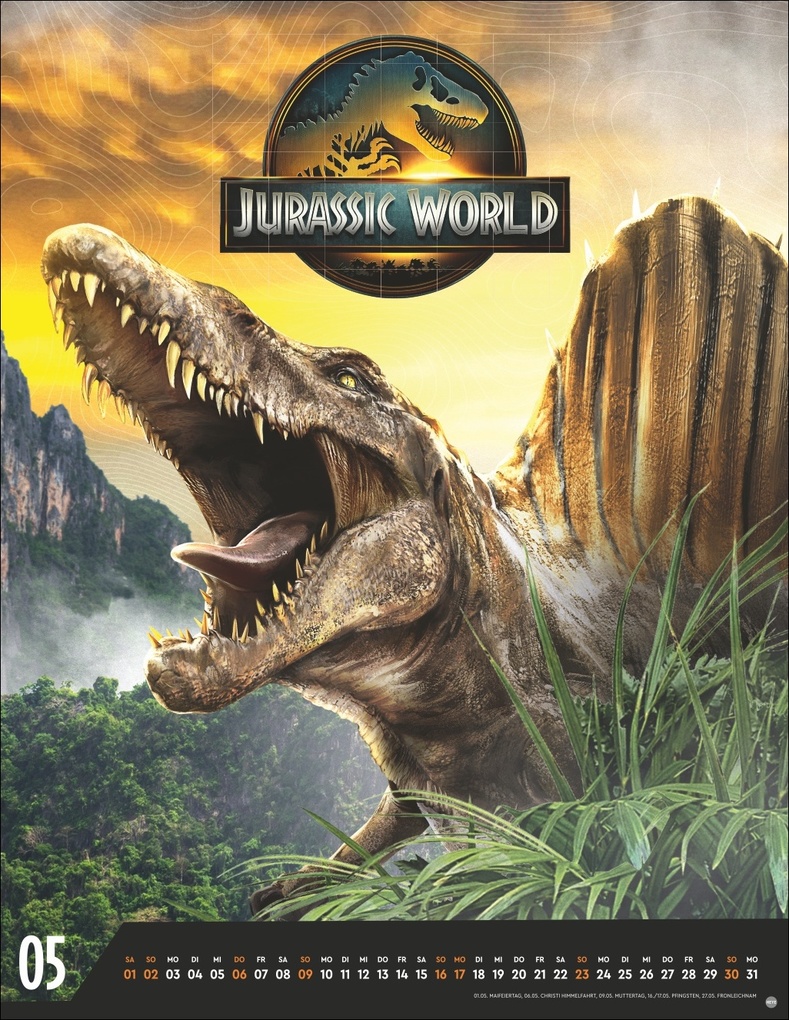 Weitere Ansicht: Jurassic Filmplakate Posterkalender 2027