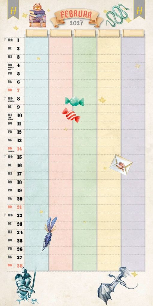 Weitere Ansicht: Der große inoffizielle Familienplaner für Potterheads Kalender 2027
