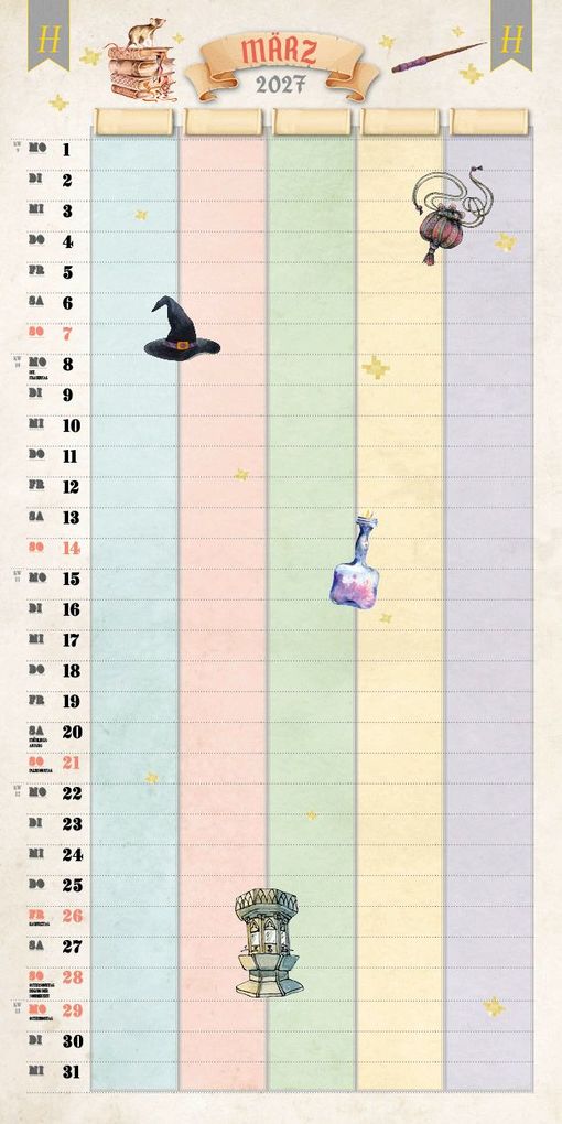 Weitere Ansicht: Der große inoffizielle Familienplaner für Potterheads Kalender 2027