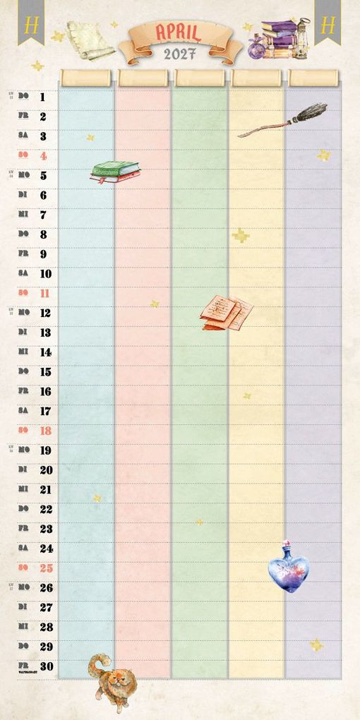 Weitere Ansicht: Der große inoffizielle Familienplaner für Potterheads Kalender 2027