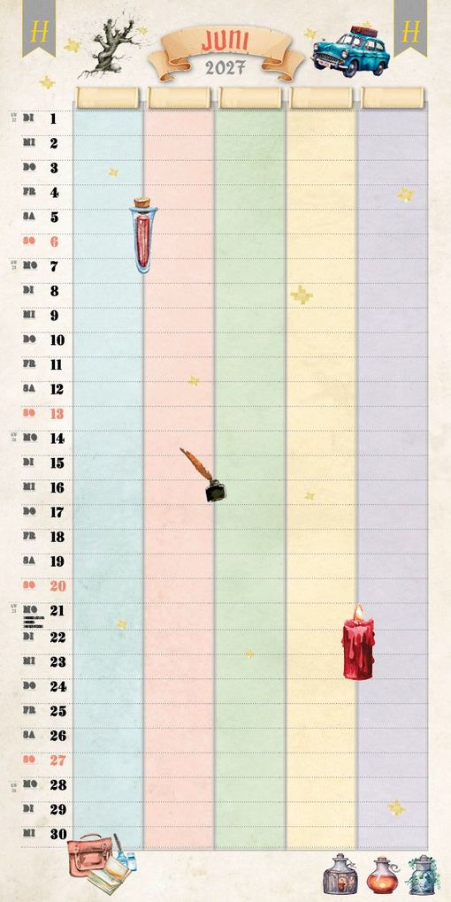 Weitere Ansicht: Der große inoffizielle Familienplaner für Potterheads Kalender 2027