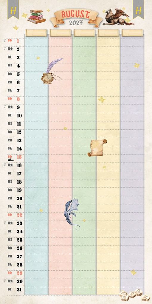 Weitere Ansicht: Der große inoffizielle Familienplaner für Potterheads Kalender 2027