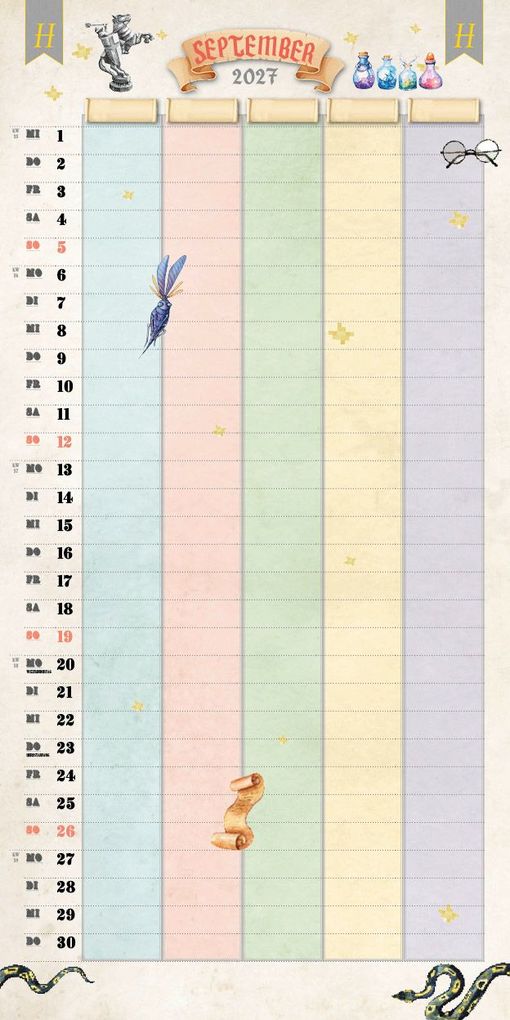 Weitere Ansicht: Der große inoffizielle Familienplaner für Potterheads Kalender 2027