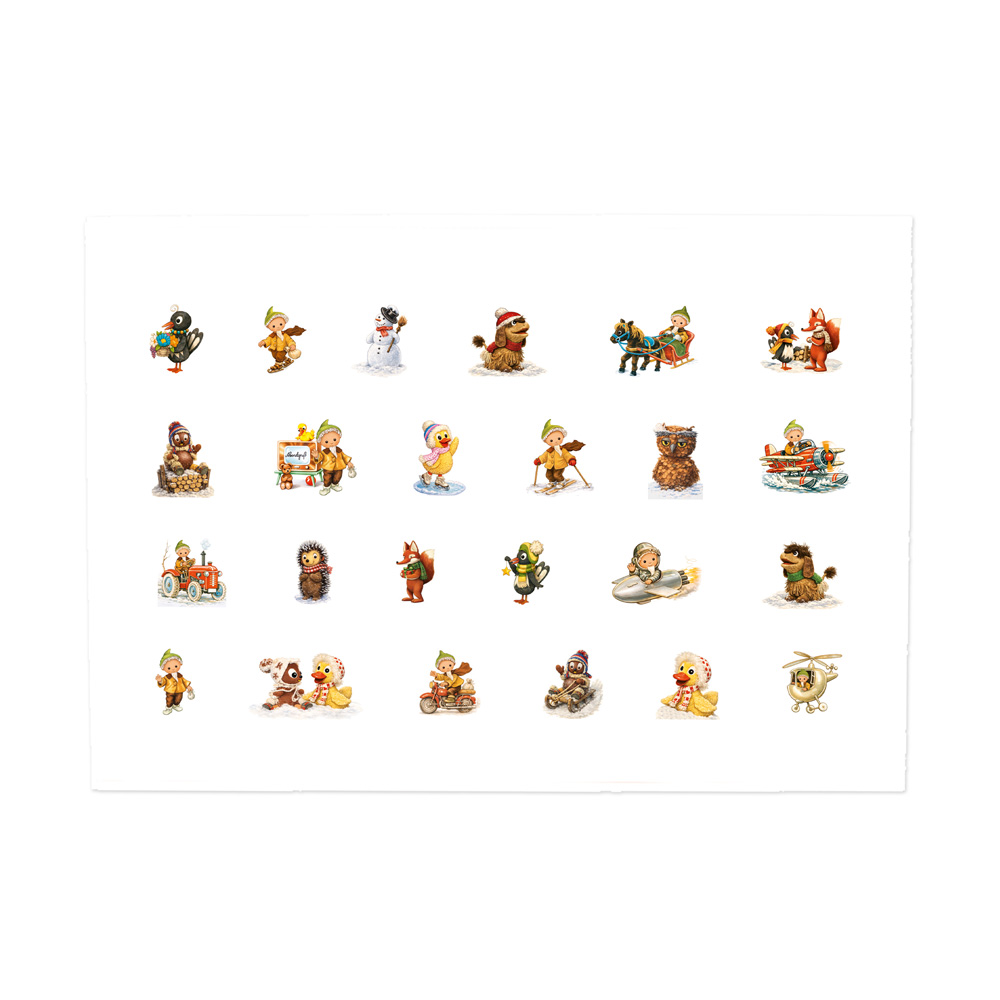 Weitere Ansicht: Unser Sandmännchen Adventskalenderkarte Nostalgie